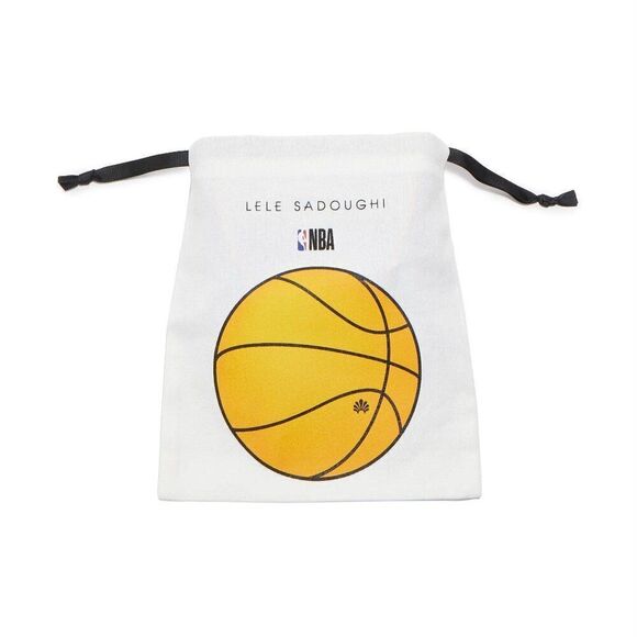LELE SADOUGHI x LA LAKERS BASKETBALL NBA IVORY CLIP BOW BARRETTE w/BAG FAN NWT main image 4